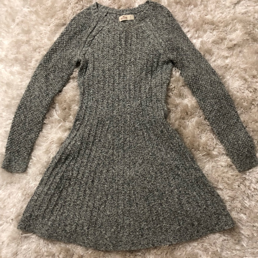 Hollisger grey knit sweater dress